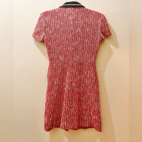 Maje Renati Tweed Dress in Rouje, FR Size 36 (US S) - Picture 4 of 16